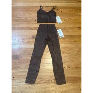 Lululemon Align Shine Set! Sz 2 Cami Tank AB Rib & Rib HR Pant 25”